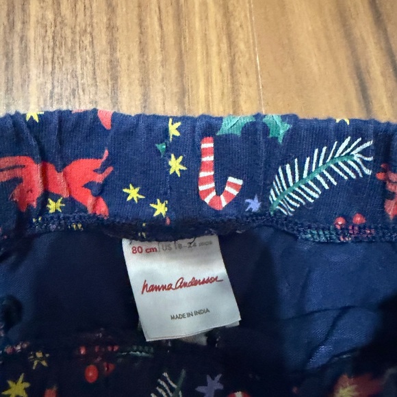 Hanna Andersson Navy Holiday Baby Pants, Wiggle pants 18-24 months - Picture 2 of 2